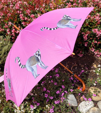 Livy The Lemur Pink Umbrella | Emily Smith Collection UK |
