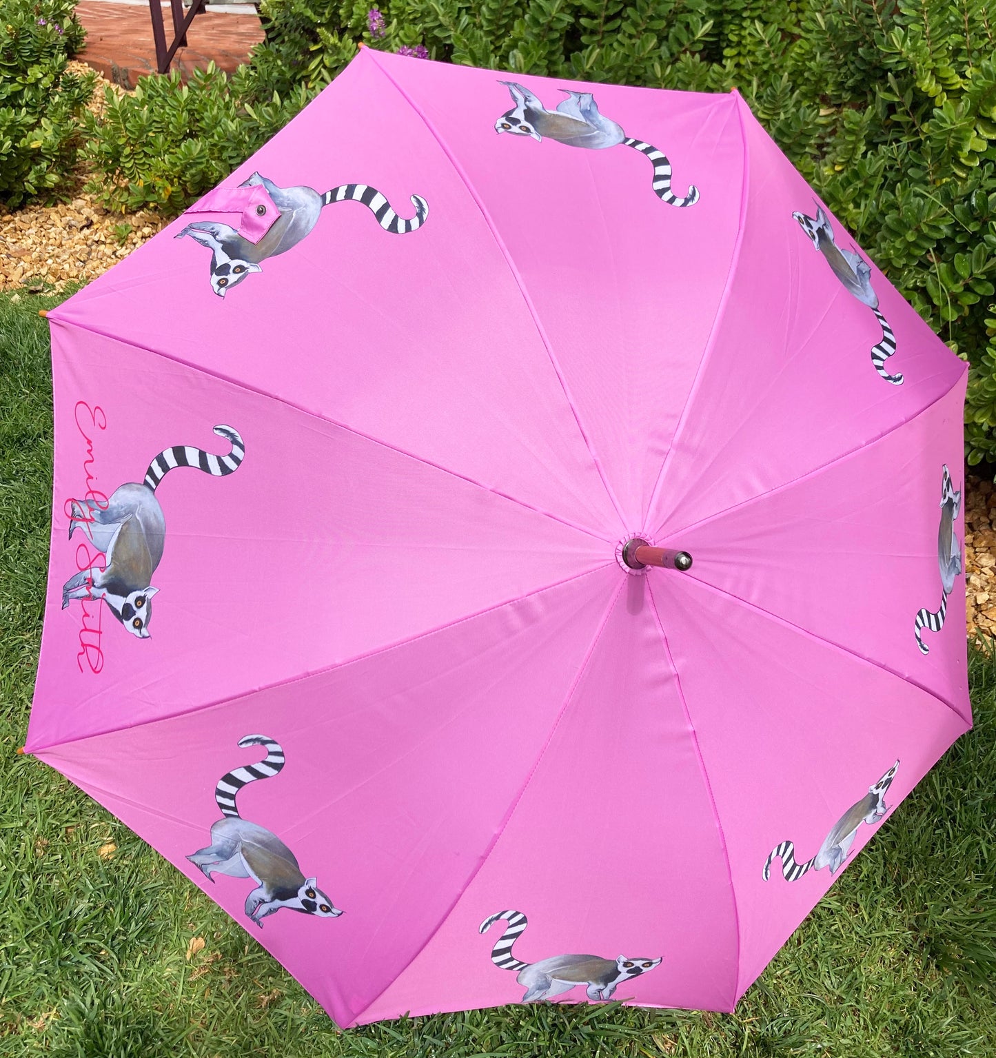 Livy The Lemur Pink Umbrella | Emily Smith Collection UK |