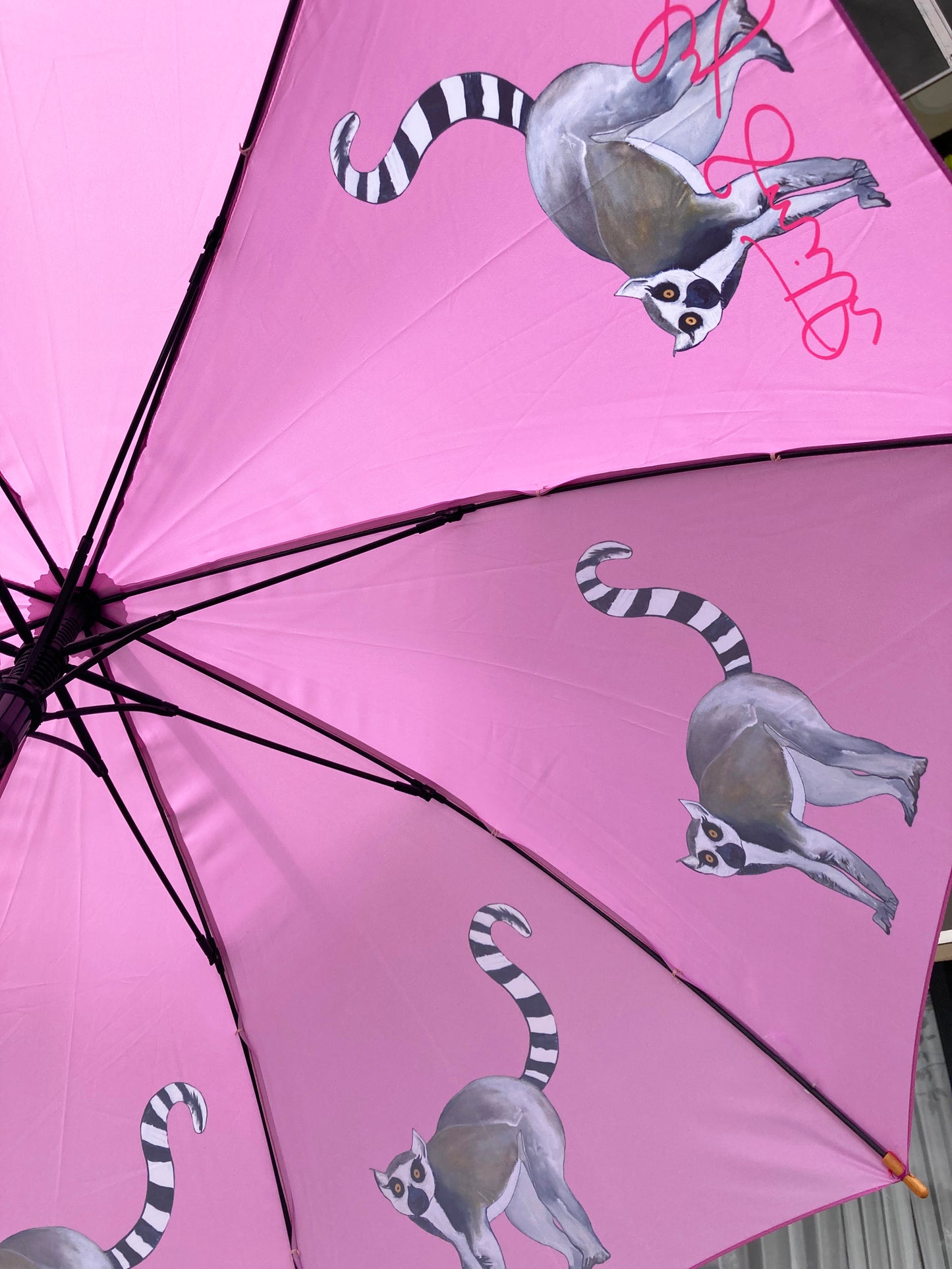 Livy The Lemur Pink Umbrella | Emily Smith Collection UK |