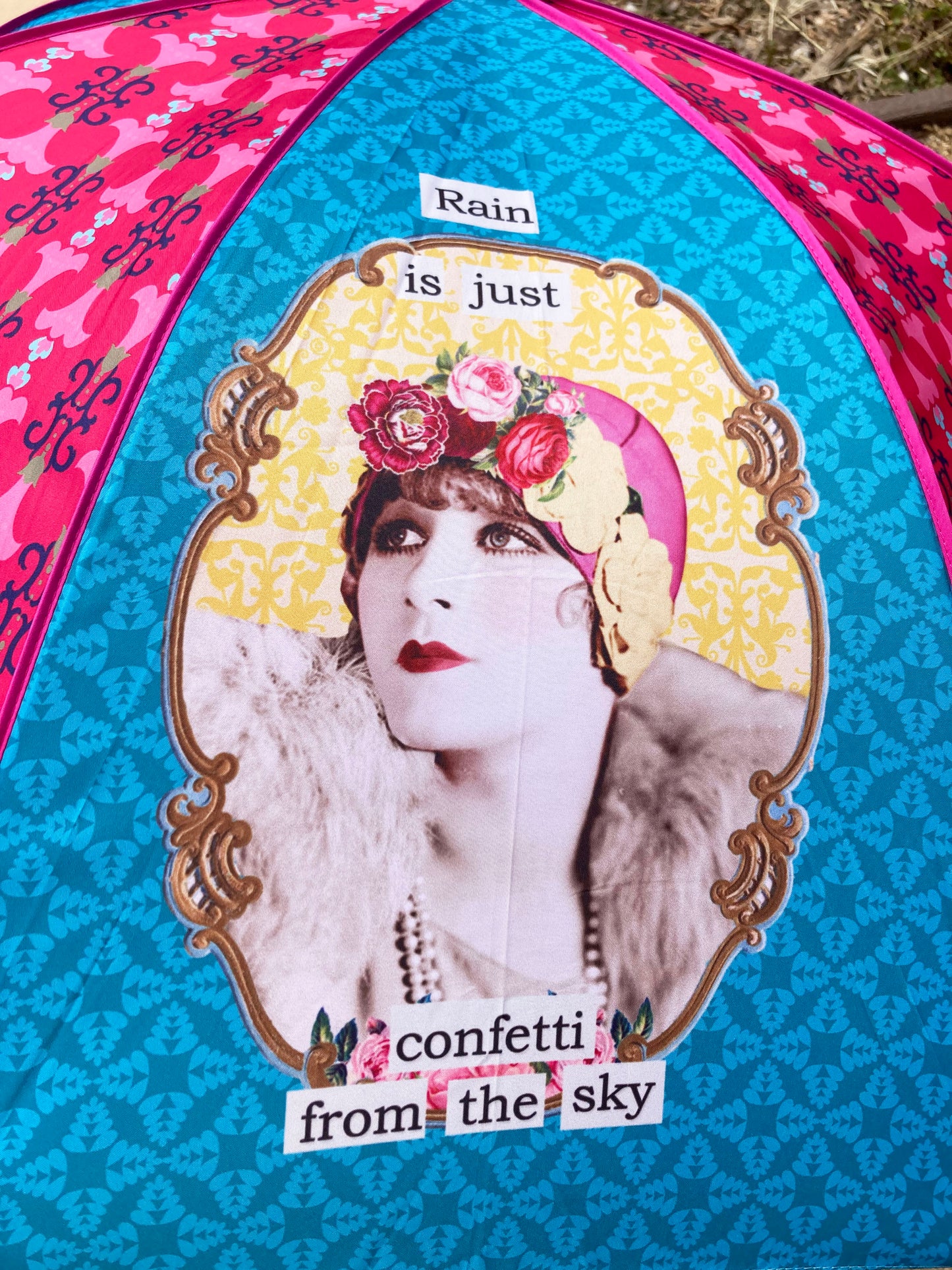 Colección de paraguas Darling Divas | Estilo vintage de los años 20 | "Divas Divas" | Semiautomático | Garantía de un año.