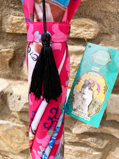 Darling Divas Umbrella Collection | 1920s Vintage Style | "Divas Divas" | Semi-Automatic | One Year Warranty.