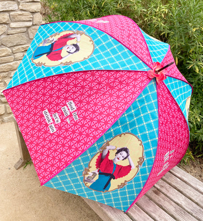 Darling Divas Umbrella | Medallion "Sod The Rain...Let's drink Gin" | Semi-Automatic | One Year Warranty.