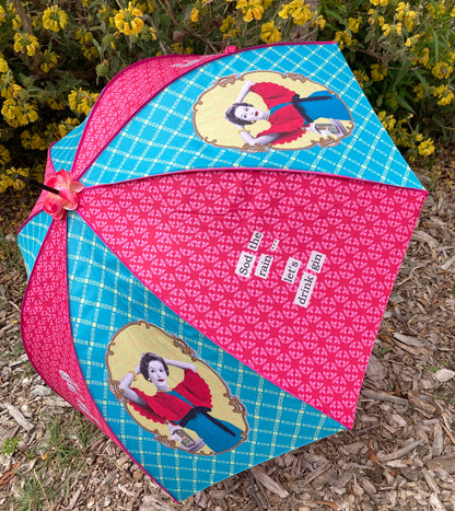 Darling Divas Umbrella | Medallion "Sod The Rain...Let's drink Gin" | Semi-Automatic | One Year Warranty.