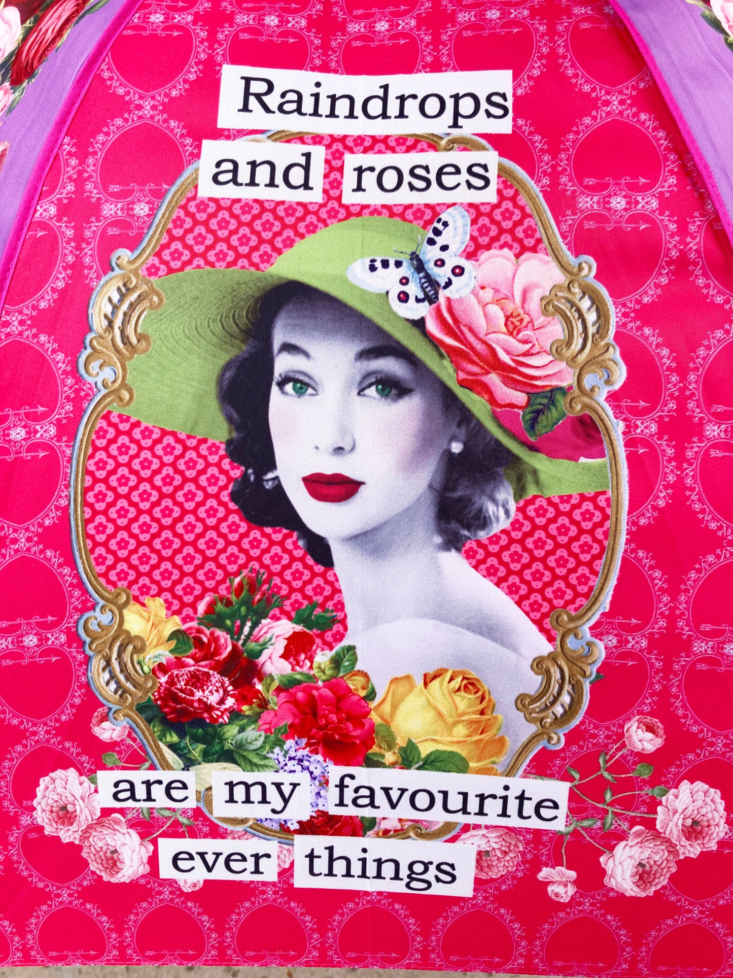 Colección de paraguas Darling Divas | Estilo vintage de los años 20 | "Gotas de lluvia y rosas..." | Semiautomático | Garantía de un año.
