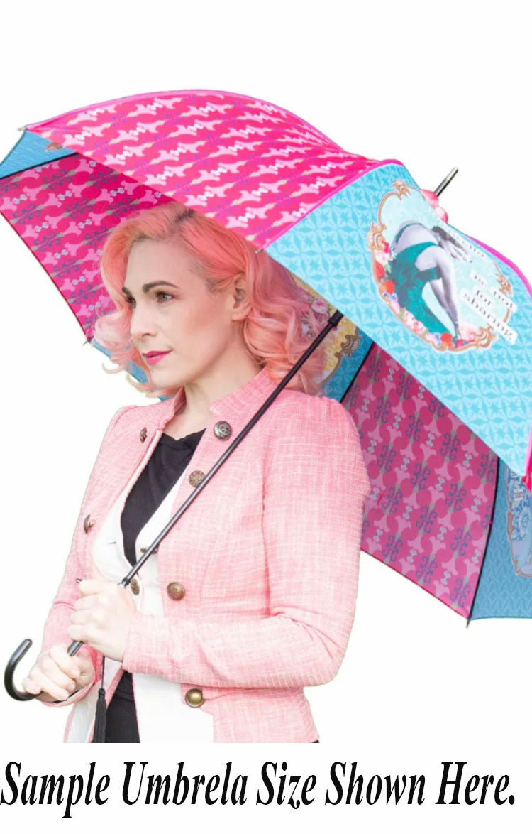 Colección de paraguas Darling Divas | Estilo vintage de los años 20 | "Raining Women" | Semiautomático | Garantía de un año.
