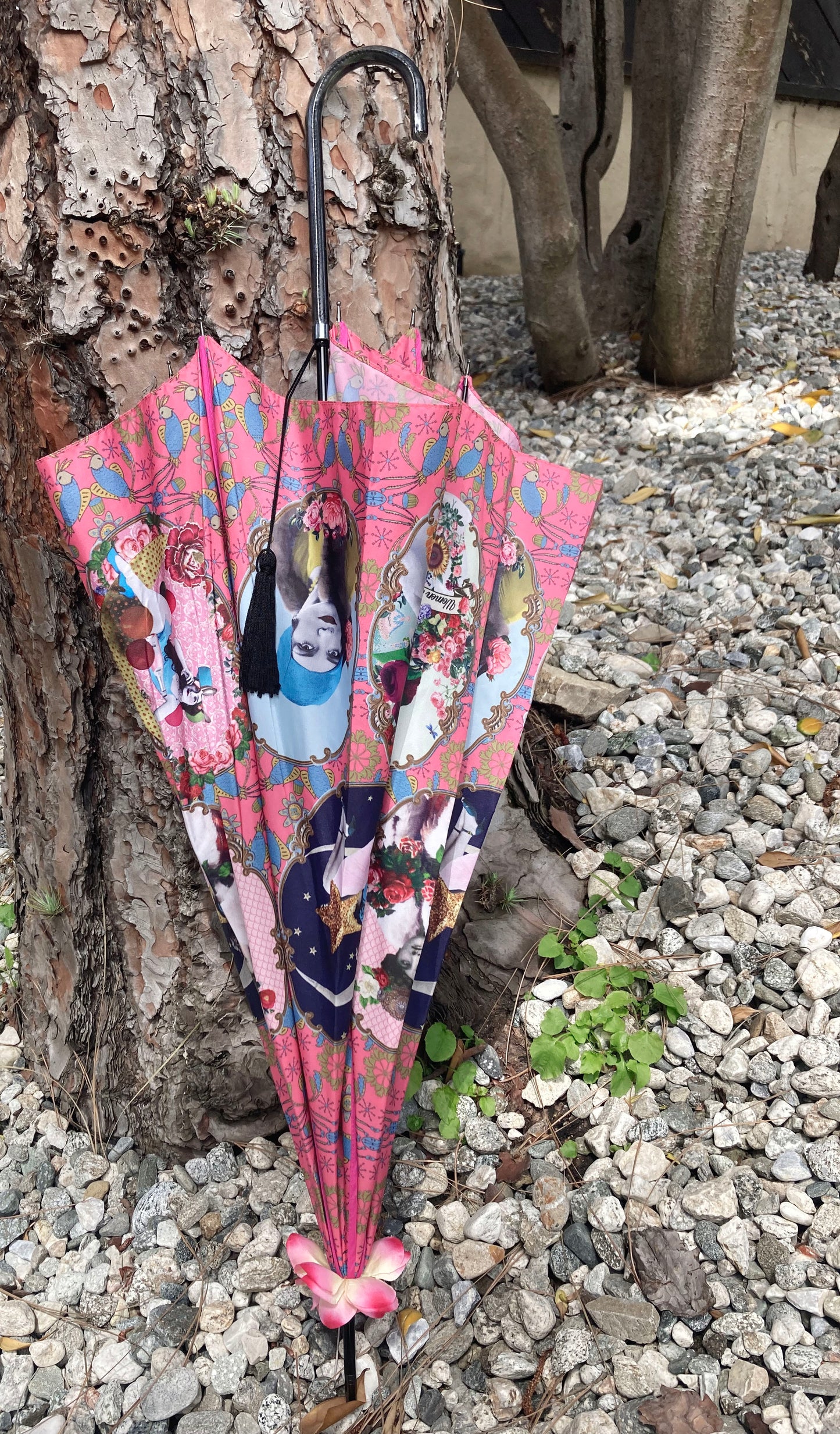Colección de paraguas Darling Divas | Estilo vintage de los años 20 | "Raining Women" | Semiautomático | Garantía de un año.