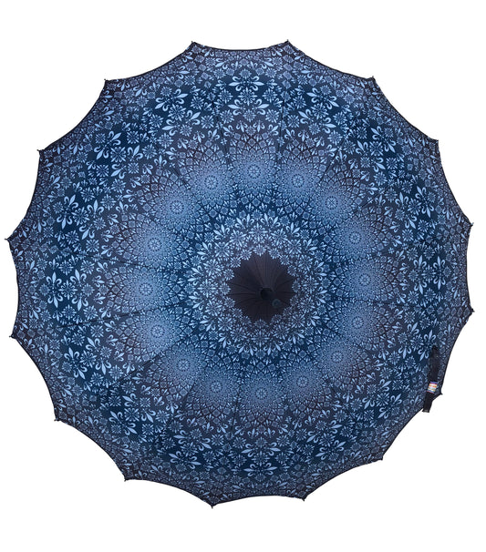 Waterproof + Real Anti-UV umbrella | Blackout lining | Pagoda style | Grey pattern