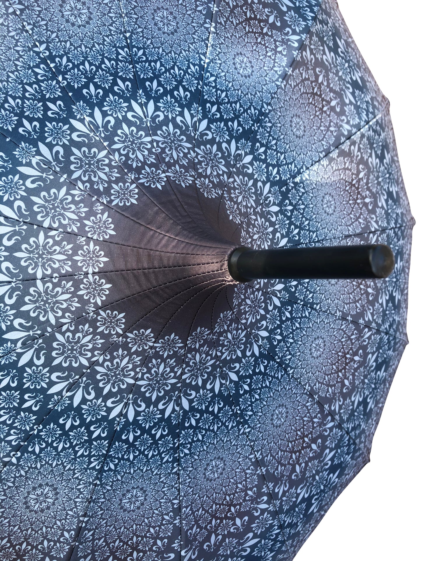 Waterproof + Real Anti-UV umbrella | Blackout lining | Pagoda style | Grey pattern