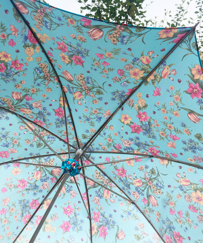 Waterproof Parasol Multifiore by Pasotti | Handmade in Italy | Natural Bamboo Handle | Free Shipping
