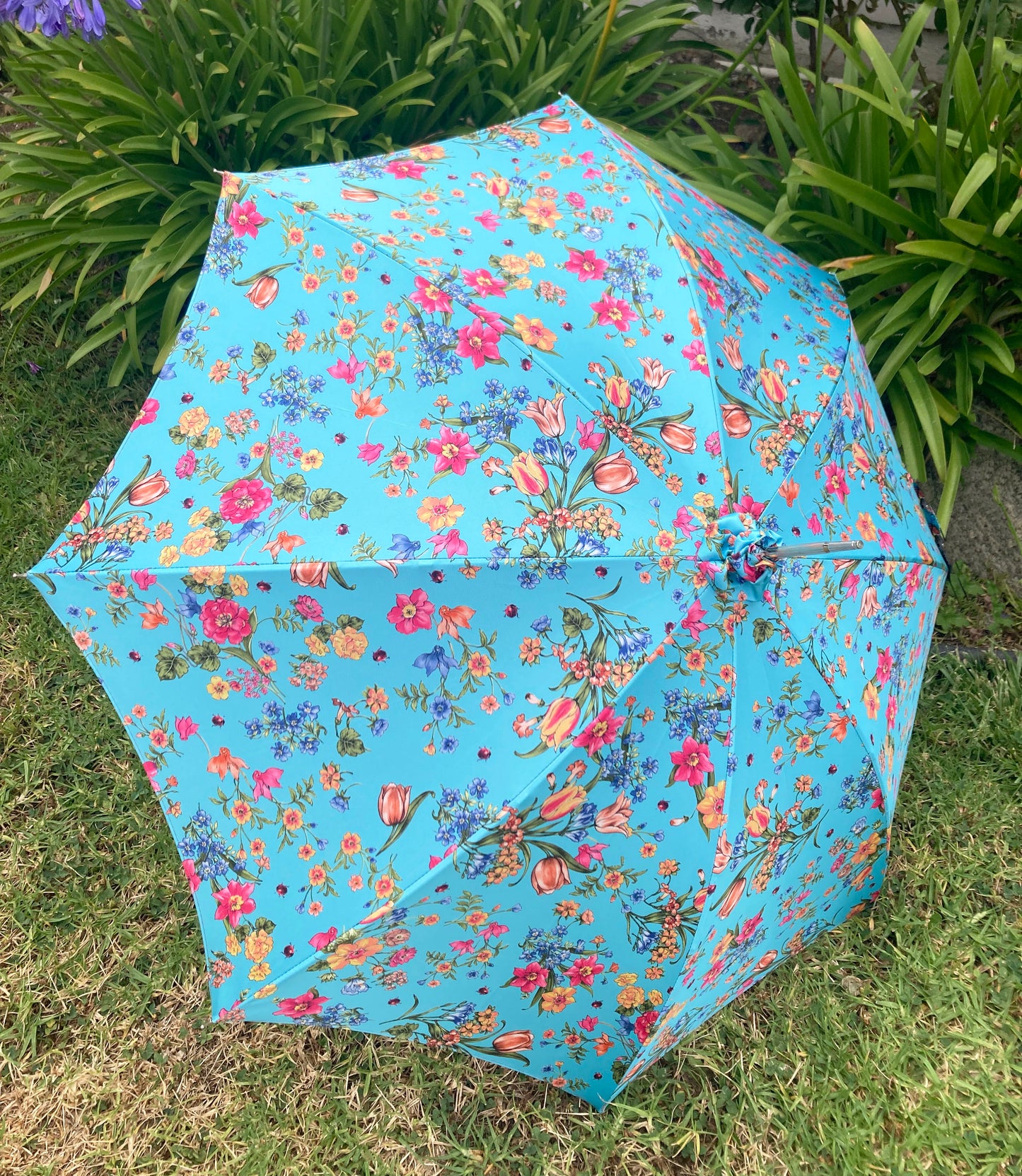 Sombrilla impermeable Multifiore de Pasotti | Hecha a mano en Italia | Mango de bambú natural | Envío gratuito
