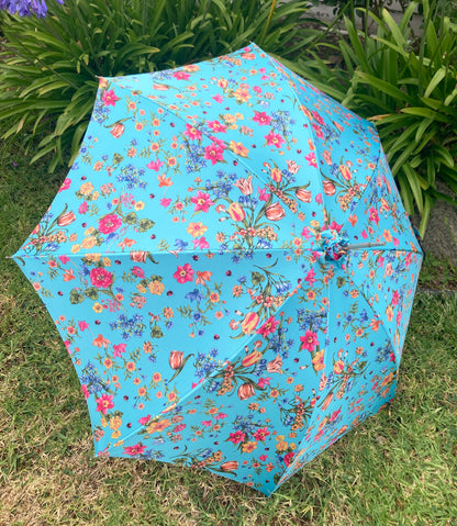 Waterproof Parasol Multifiore by Pasotti | Handmade in Italy | Natural Bamboo Handle | Free Shipping