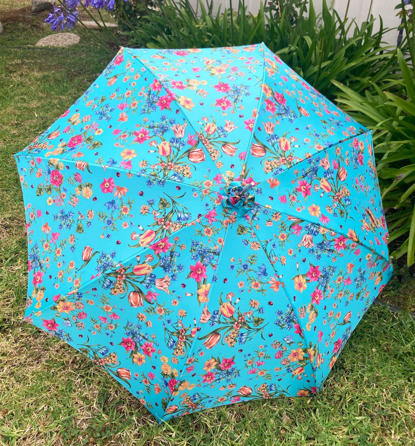Sombrilla impermeable Multifiore de Pasotti | Hecha a mano en Italia | Mango de bambú natural | Envío gratuito