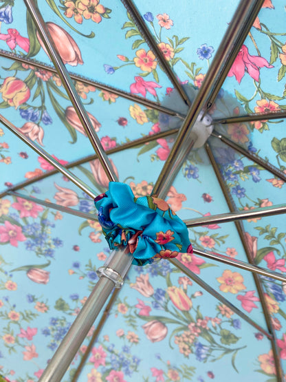 Waterproof Parasol Multifiore by Pasotti | Handmade in Italy | Natural Bamboo Handle | Free Shipping
