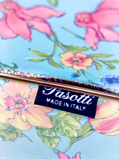 Waterproof Parasol Multifiore by Pasotti | Handmade in Italy | Natural Bamboo Handle | Free Shipping
