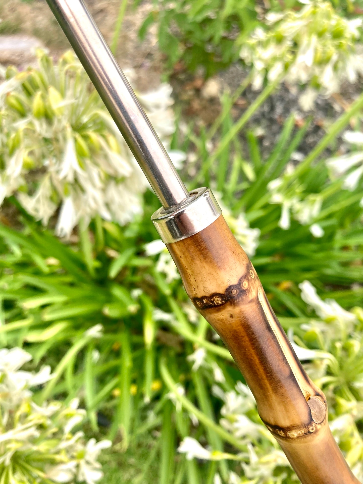 Sombrilla impermeable Multifiore de Pasotti | Hecha a mano en Italia | Mango de bambú natural | Envío gratuito