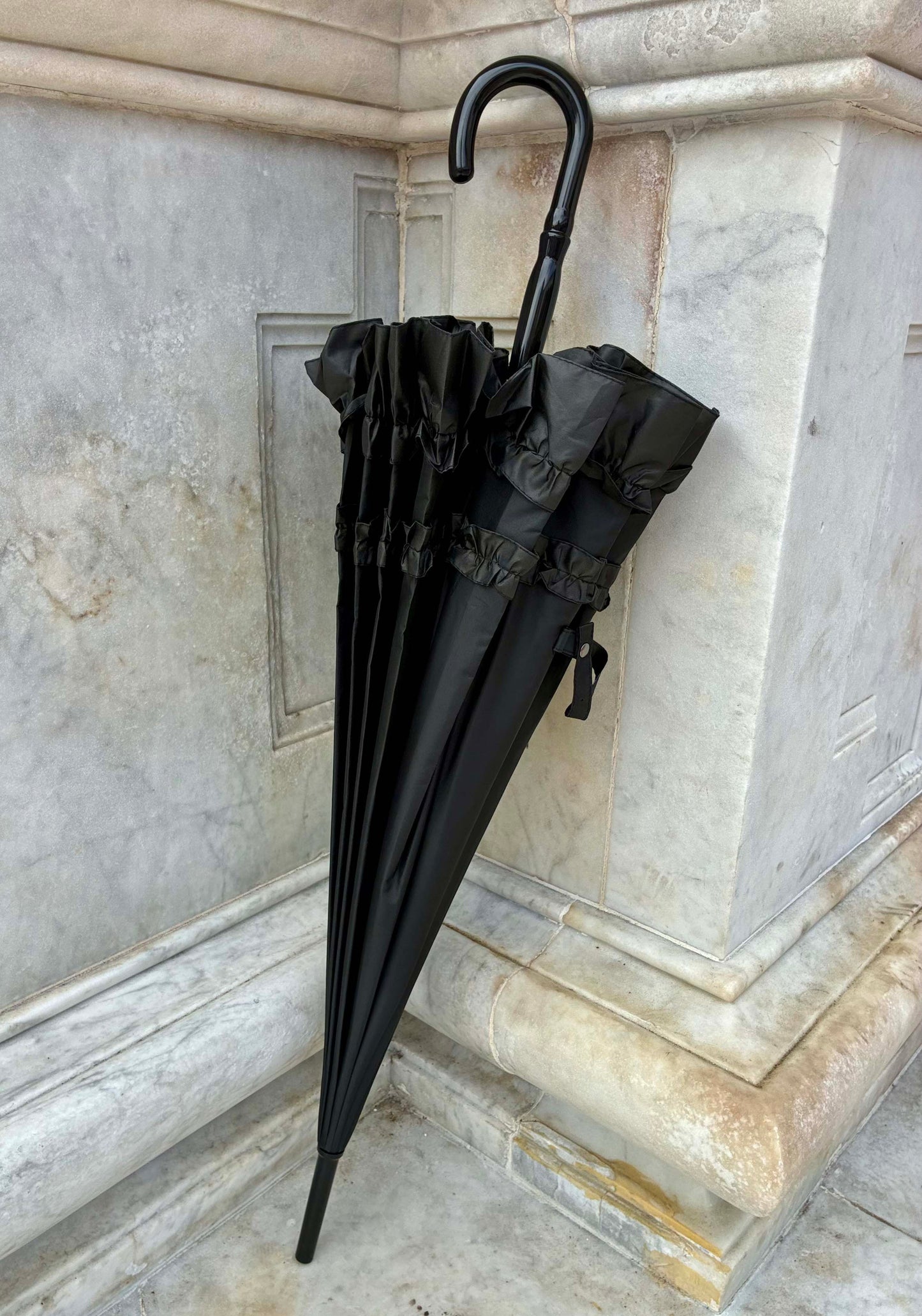 Margaux Black Pagoda Umbrella | Metal Frame | Rain and Sun Protection