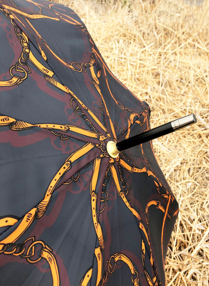 Brown Horses Luxury Umbrella | Guy de Jean Collection | Free Shipping