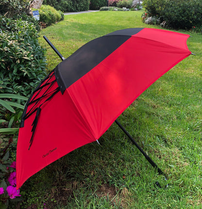 Paraguas Corsé Rojo de Chantal Thomass | Anti-UV | Fabricado en Francia | Envío gratuito