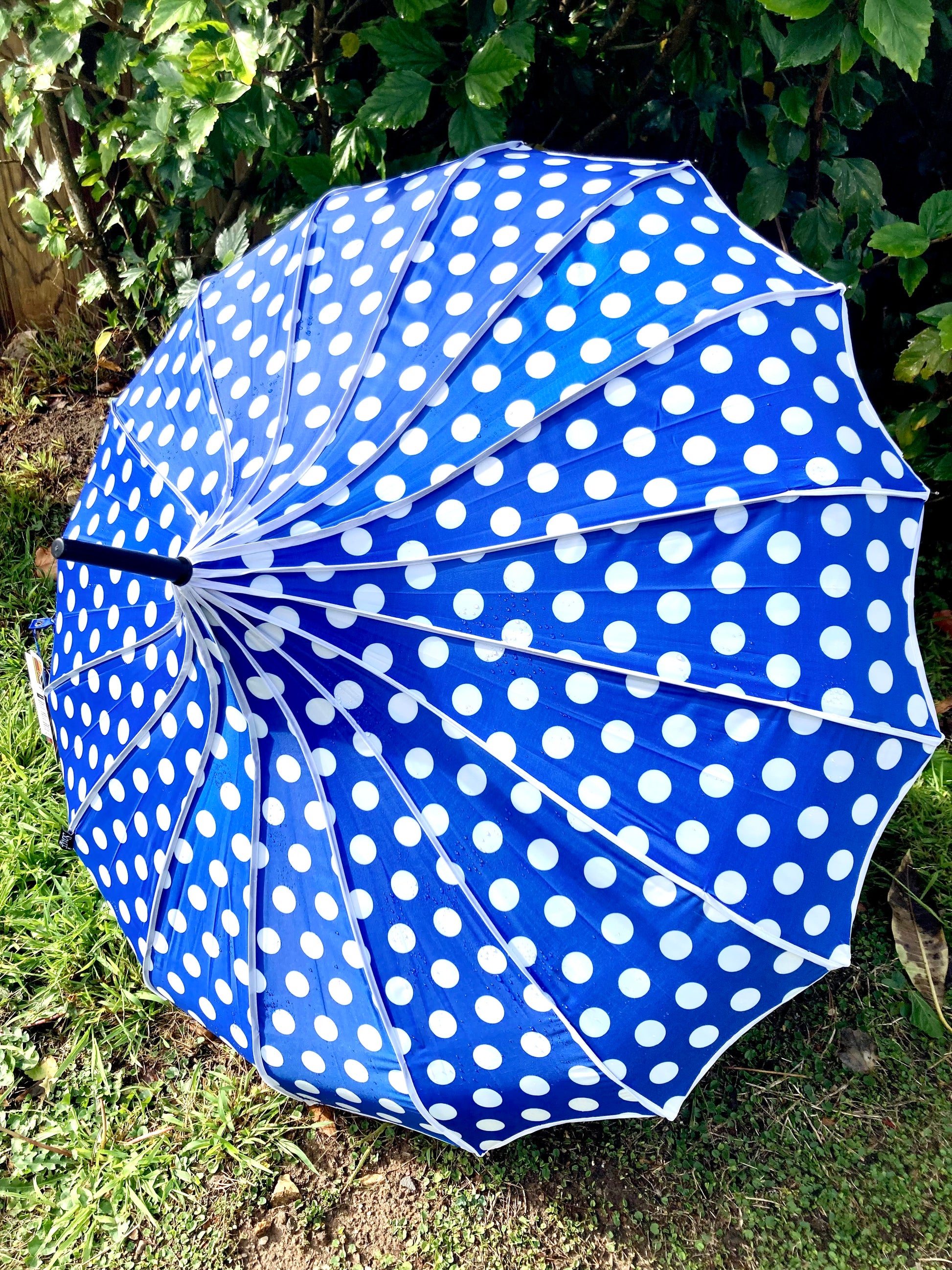 dot patio umbrella Bailey Blue Blackout Umbrella | Anti-UV Pagoda Style