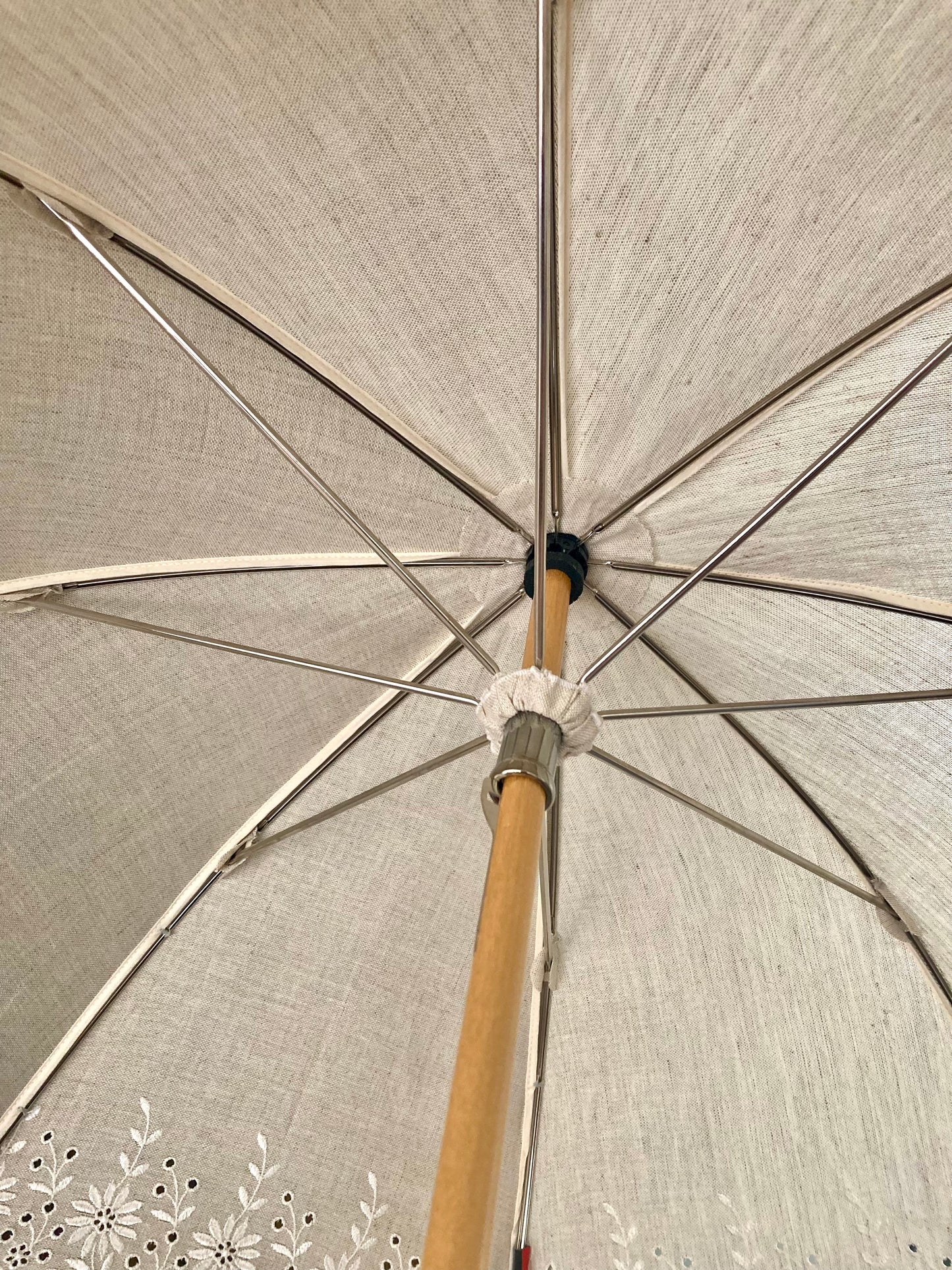 Paraguas de cáñamo con bordado inglés | Impermeable y anti-UV | Envío gratuito