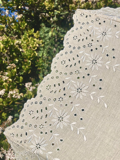 Paraguas de cáñamo con bordado inglés | Impermeable y anti-UV | Envío gratuito