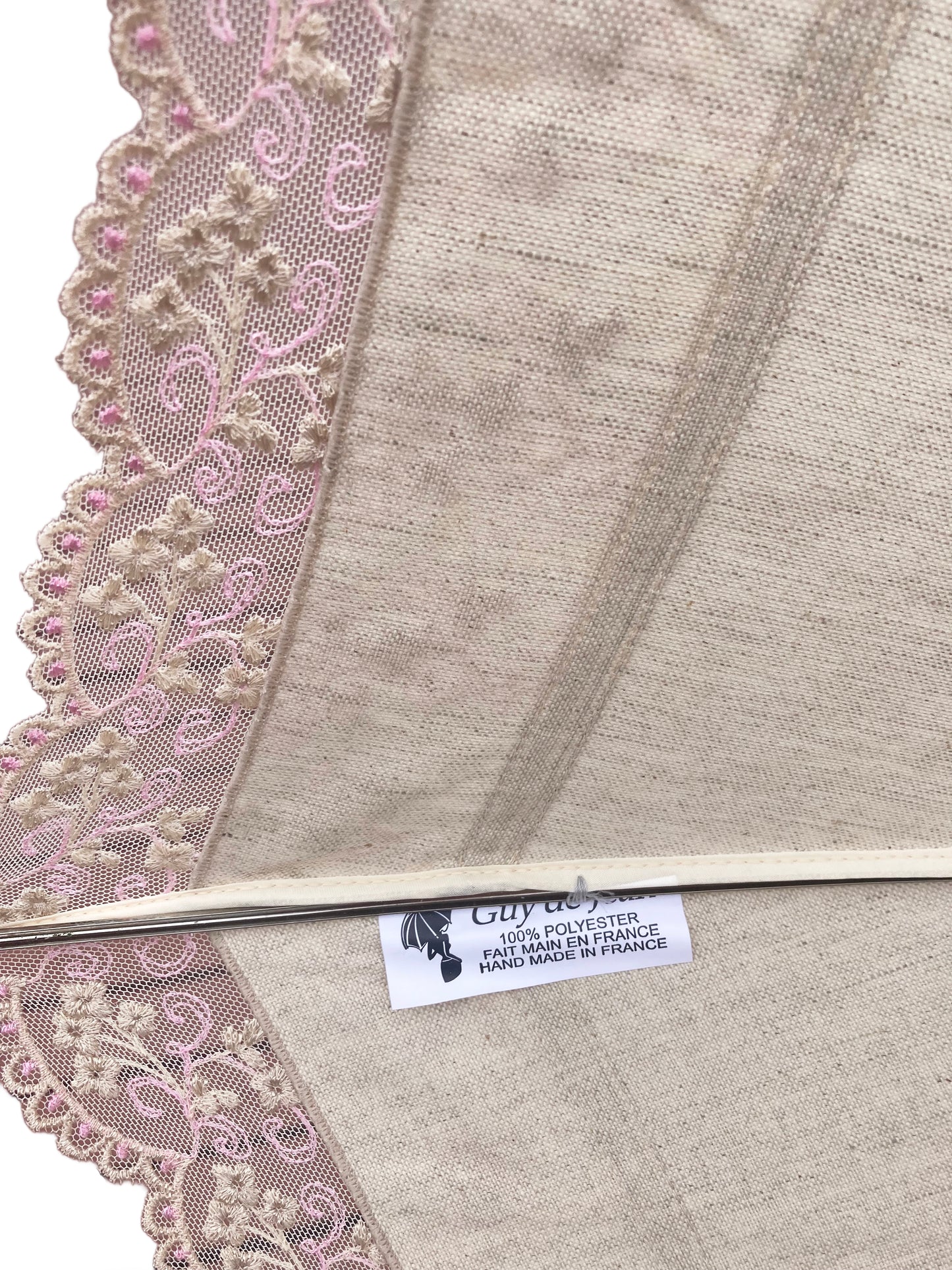 Paraguas anti-UV de cáñamo Little Flower | Resistente al agua, hecho a mano en Francia | Envío gratis
