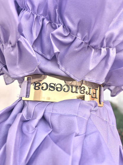 Paraguas Francesca Lilac | Doble capa impermeable | Interior de encaje blanco