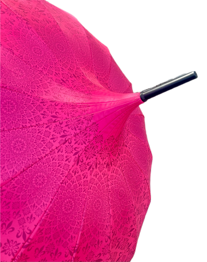 Waterproof + Real Anti UV Umbrella | Blackout Lining | Pagoda Style in Pink