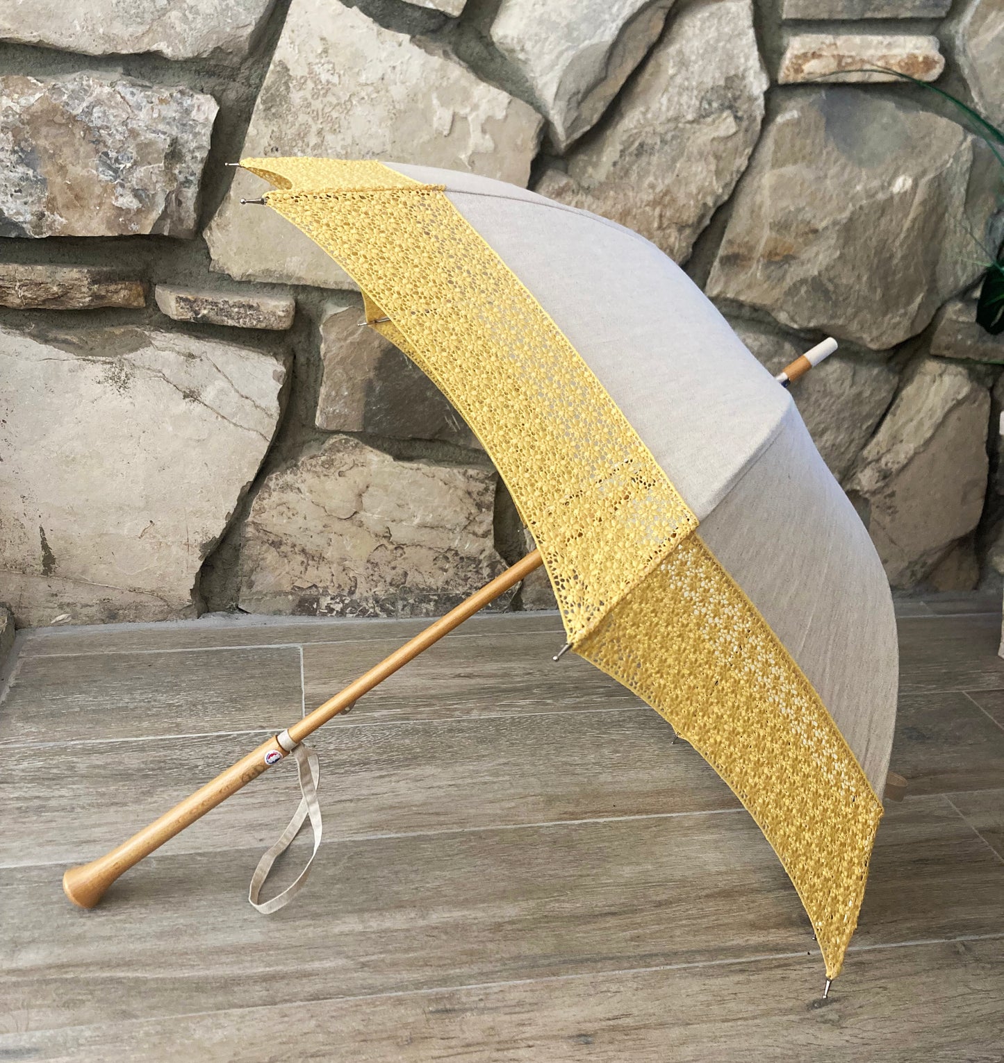 Paraguas de cáñamo de Virginia de Guy de Jean | Protección UV e impermeable | Envío gratuito