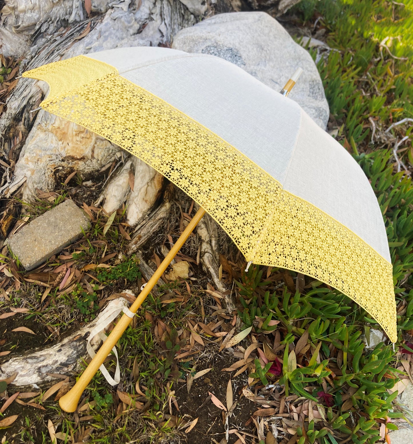 Paraguas de cáñamo de Virginia de Guy de Jean | Protección UV e impermeable | Envío gratuito