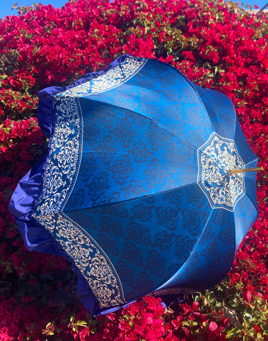 Blue Baroque Italian Umbrella | il Marchesato Collection | Free Shipping