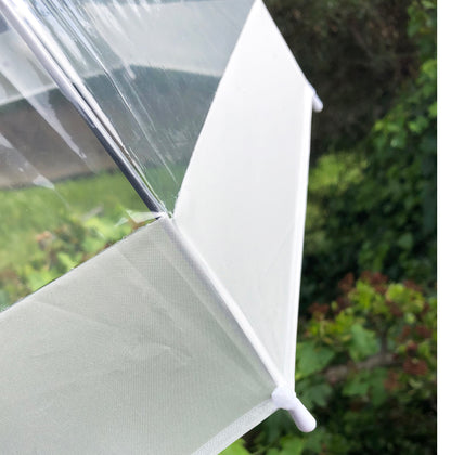 Clear Bubble Umbrella 32" | Translucent White Trim | Safe Tips