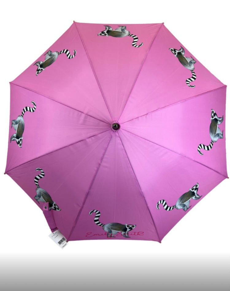Livy The Lemur Pink Umbrella | Emily Smith Collection UK |