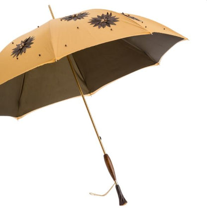 Applied Sunflowers and Swarovski® Handle Umbrella| Anti UV Double cloth | Free Shipping