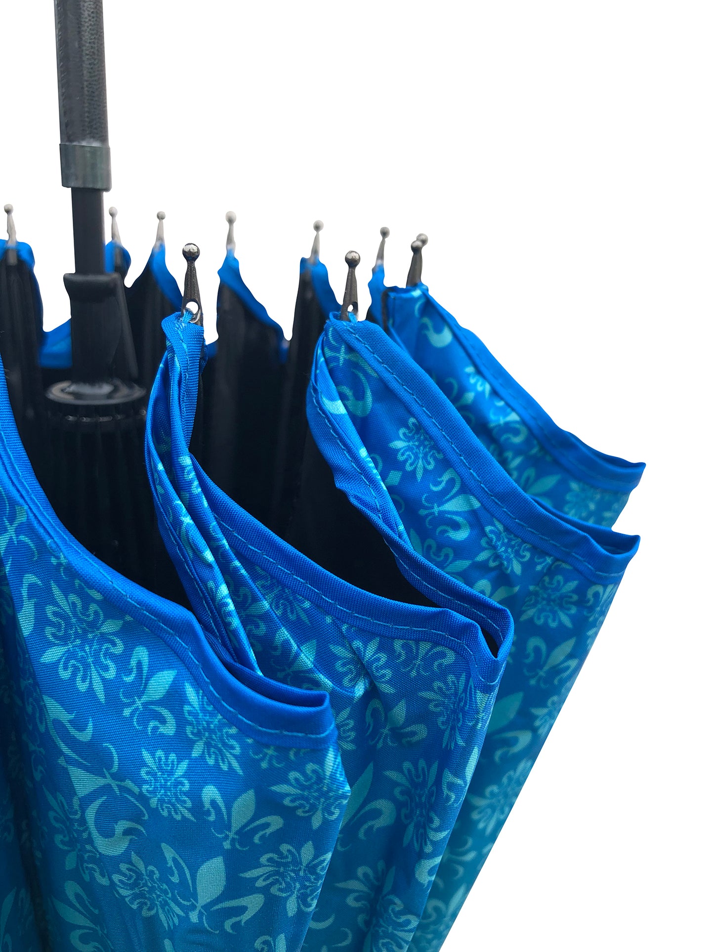 Waterproof + Real Anti-UV Umbrella | Blue Design Pagoda Style | Maximum Shade |