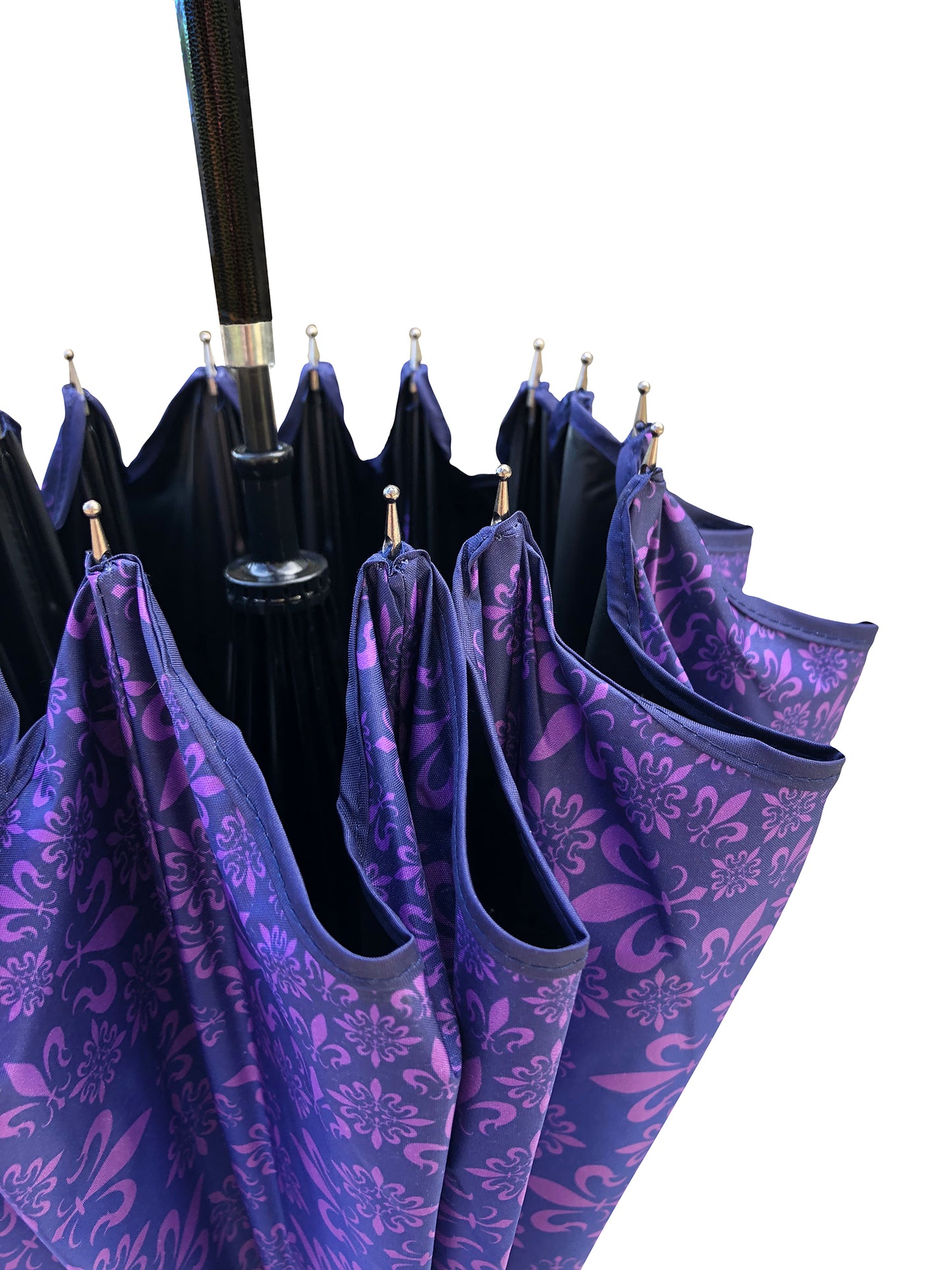 Waterproof + Real Anti-UV Umbrella | Full Shade | Pagoda Style | Purple Design