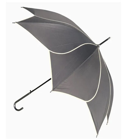 Petal-Like Umbrella in Charcoal Color | Auto Open Manual Closing | Robust Frame Made To Last