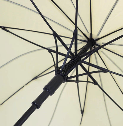 Cream Swirl Umbrella with Black Pipping | Petal-Like Shape | Waterproof