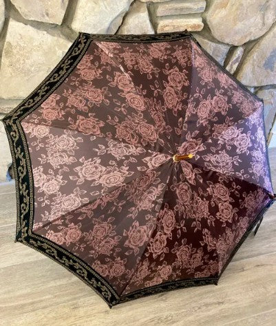 Paraguas Mirabelle Rosa Empolvado | Tela Jacquard Italiana | Il Marchesato | Envío Gratis