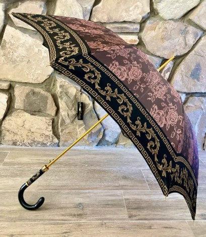 Mirabelle Umbrella Dusty Pink | Italian Jacquard Fabric | Il Marchesato | Free Shipping