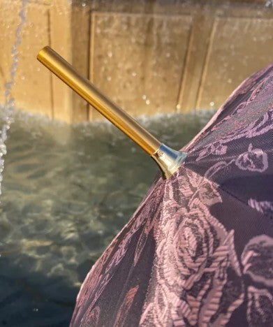 Paraguas Mirabelle Rosa Empolvado | Tela Jacquard Italiana | Il Marchesato | Envío Gratis
