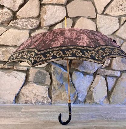 Mirabelle Umbrella Dusty Pink | Italian Jacquard Fabric | Il Marchesato | Free Shipping