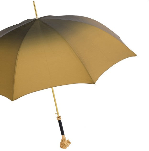 Iconic Gold Lion Umbrella | Gilt Resin Handle - Made in Italy | Free Shipping