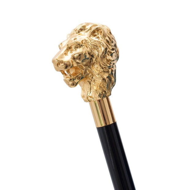 Iconic Gold Lion Umbrella | Gilt Resin Handle - Made in Italy | Free Shipping