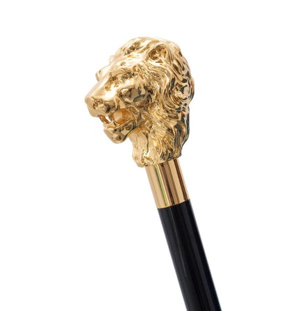 Iconic Gold Lion Umbrella | Gilt Resin Handle - Made in Italy | Free Shipping