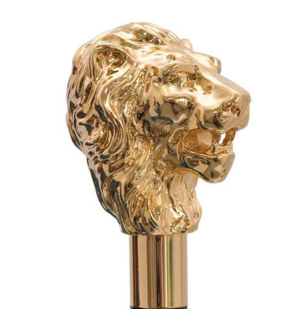 Iconic Gold Lion Umbrella | Gilt Resin Handle - Made in Italy | Free Shipping
