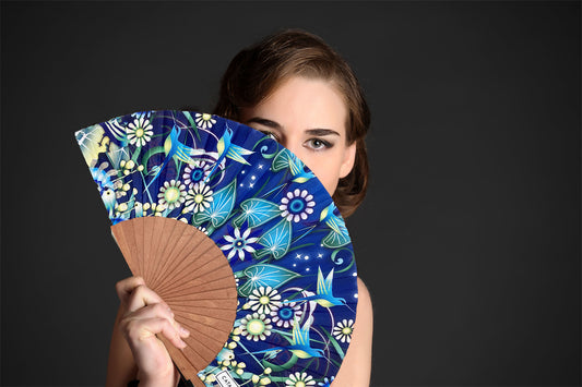 Azure Wings Hand Fan | Made in Spain | Catalina Estrada Collection