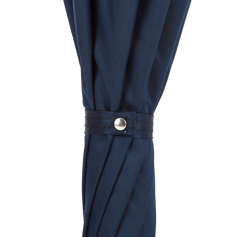 Paraguas estilo bastón para hombre, color azul marino | Mango de águila plateada | Envío gratuito
