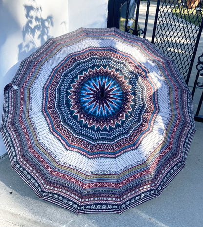 Jean Paul Gaultier 16 ribs Umbrella | Southwestern Knitted Pattern Made in France | Free Shipping