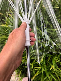 Paraguas grande ultratransparente | Burbuja de PVC | Cúpula profunda